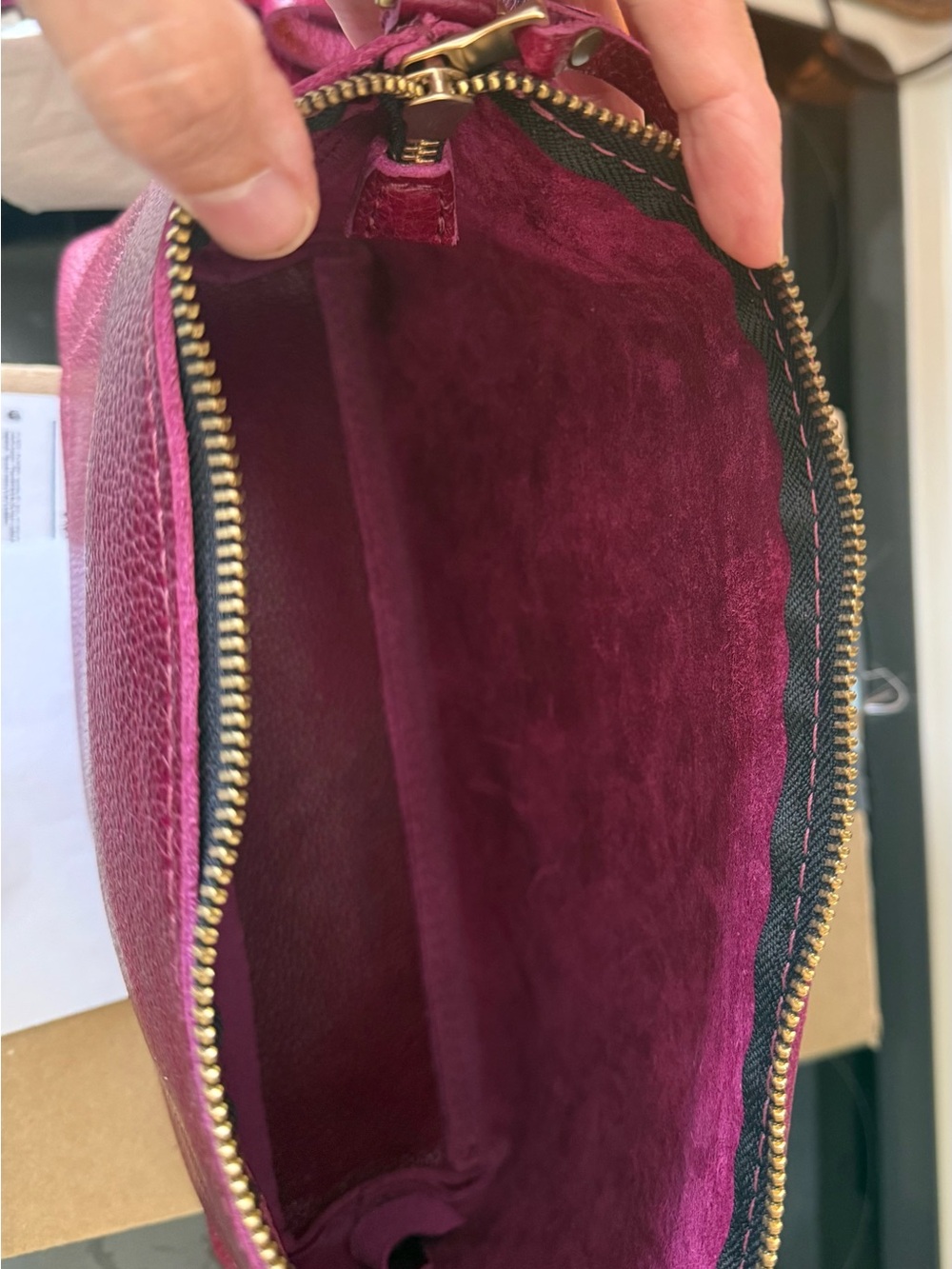 Portland Leather Poppy Purse-Large Orchid - Picture 4 of 9